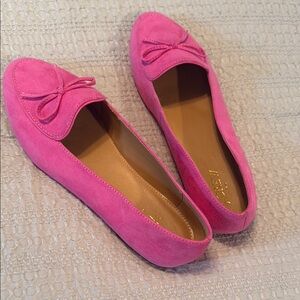 J. Crew Pink Ballet Flats with Bow Detail